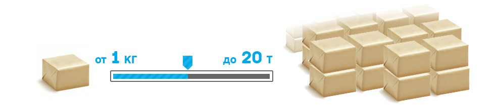 Грузы от 1 кг до 20 тонн